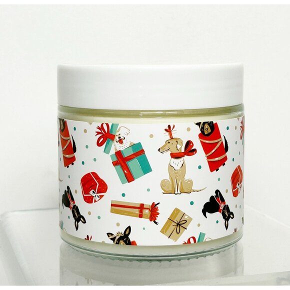 New Sand + Paws Holiday Dog Jar Candle (12 oz)  - Apple Spice - New - Picture 1 of 5